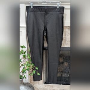 LOFT Black Faux Leather Leggings